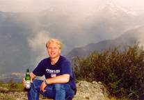 'Beer O'clock' at campsitenear Breuil, Northern Italy