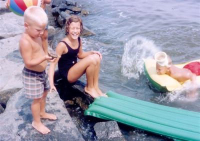 Mark (left) marvels at his first found Turtle - Annapolis, Maryland